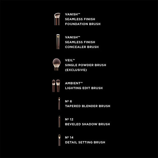 Seven Piece Travel Brushes