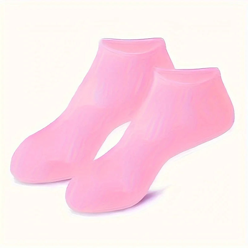 2 Pack Silicone Foot Socks - Deep Nourishing Cracked Feet Gel Spa Relaxing Massage Foot Care