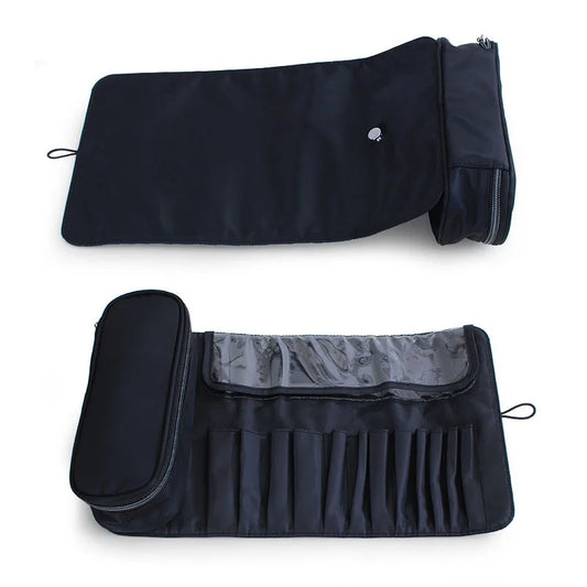 Makeup Bag Women's Cosmetic Brush Bag Travel Organizer Makeup Brushes Fold Tools Rolling Bags Waterproof Nylon Makeup Case