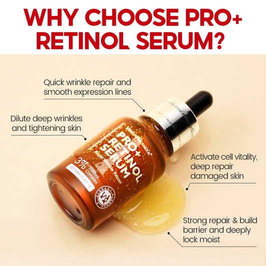 VIBRANT GLAMOUR Retinol Face Serum Pro + 3% Retinol Complex Facial Skin Care 30ML
