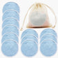 Reusable Bamboo Makeup Remover Pads 12pcs/Bag Washable Rounds Cleansing Facial Cotton Make Up Removal Pads Tool