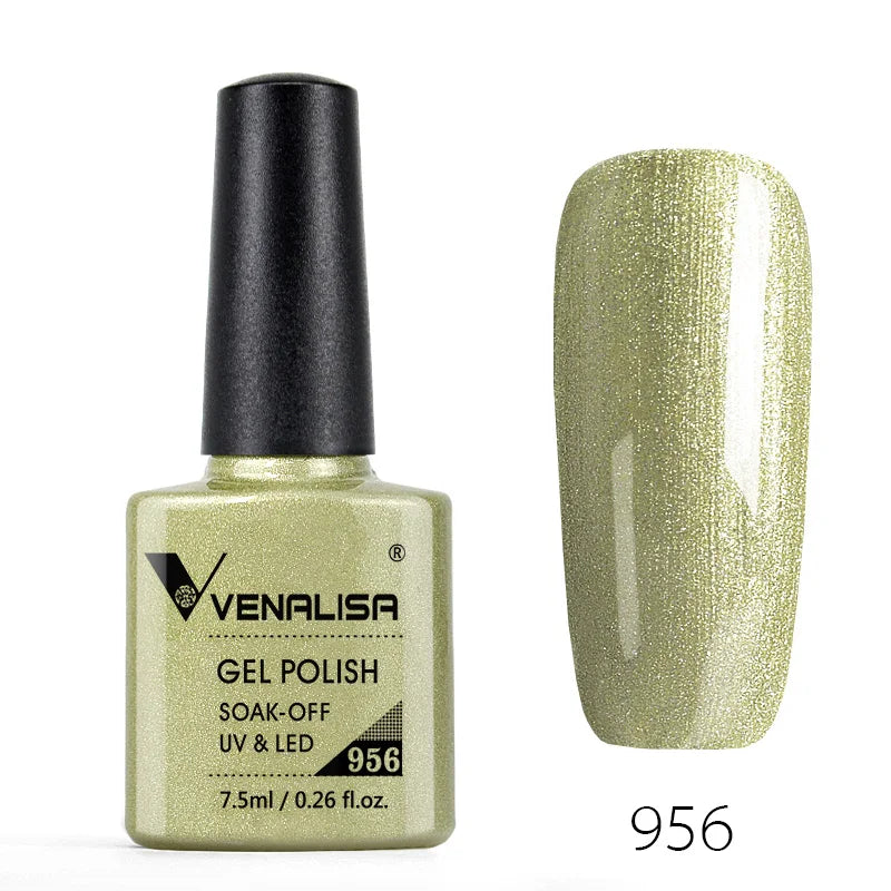 VENALISA Reflective Disco Glitter Full Coverage Super Diamond Sparkle Pigment Gel Nail Polish Soak off UV LED Nail Gel Varnish