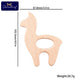 10pc Wooden Teether Animals Beech Teething Grasping Wooden Animal Toy Rodent Baby Teether Pendant DIY  Pacifier Chain Kids Goods