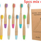 New  Organic Children's Bamboo Toothbrush ten Colors Soft Fibre Bristles Biodegradable Handle Eco Friendly Kids Toothbrushes