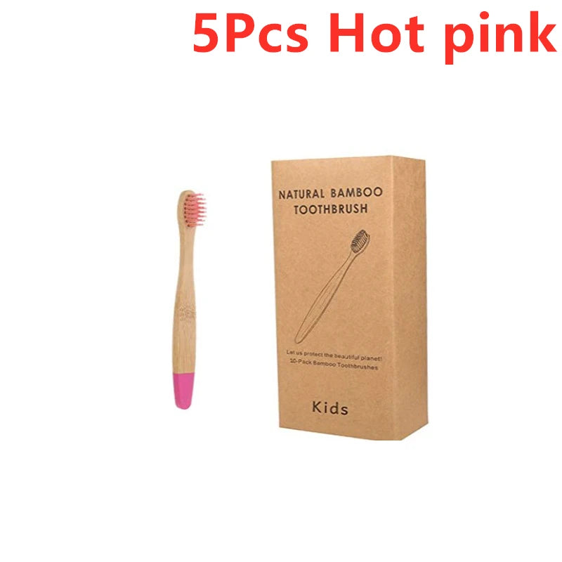 New  Organic Children's Bamboo Toothbrush ten Colors Soft Fibre Bristles Biodegradable Handle Eco Friendly Kids Toothbrushes