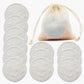 Reusable Bamboo Makeup Remover Pads 12pcs/Bag Washable Rounds Cleansing Facial Cotton Make Up Removal Pads Tool