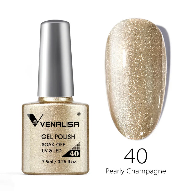 VENALISA Reflective Disco Glitter Full Coverage Super Diamond Sparkle Pigment Gel Nail Polish Soak off UV LED Nail Gel Varnish