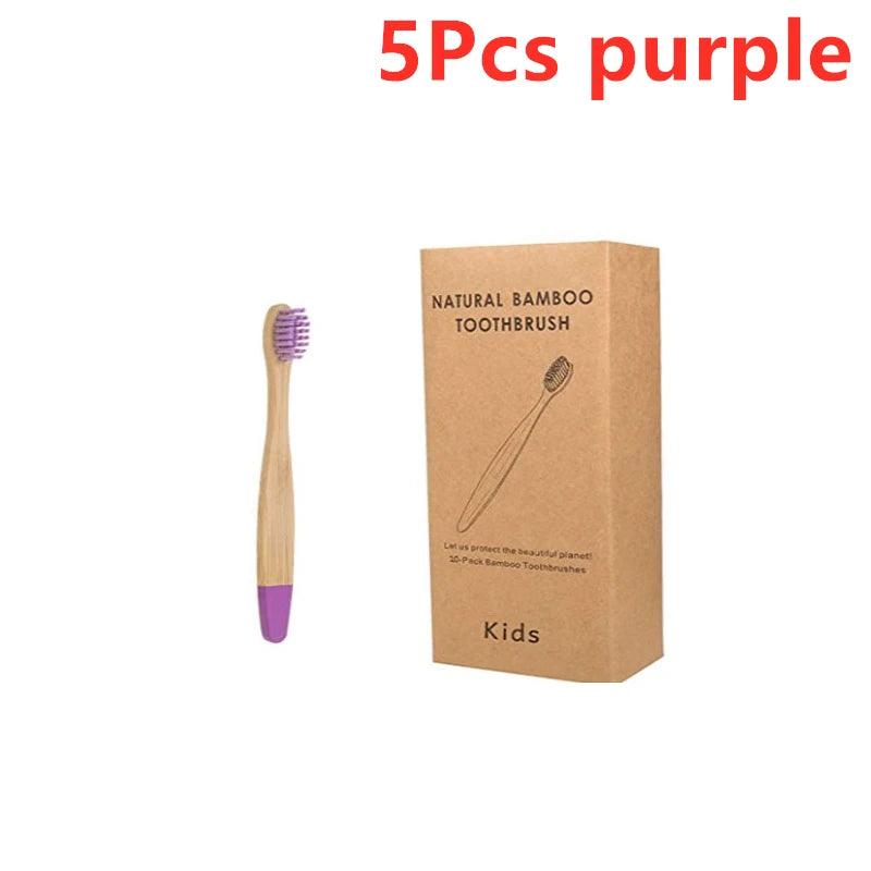 New  Organic Children's Bamboo Toothbrush ten Colors Soft Fibre Bristles Biodegradable Handle Eco Friendly Kids Toothbrushes