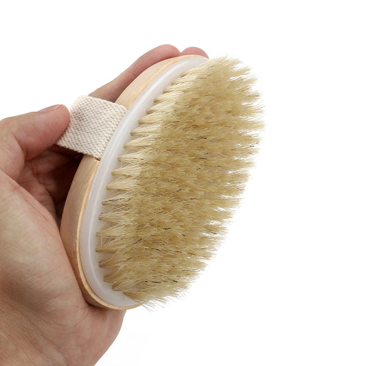 Shower Brush Hot Dry Skin Body Brush Soft Natural Bristle Shower Wooden Bath Shower Bristle Brush SPA Body Without Handle