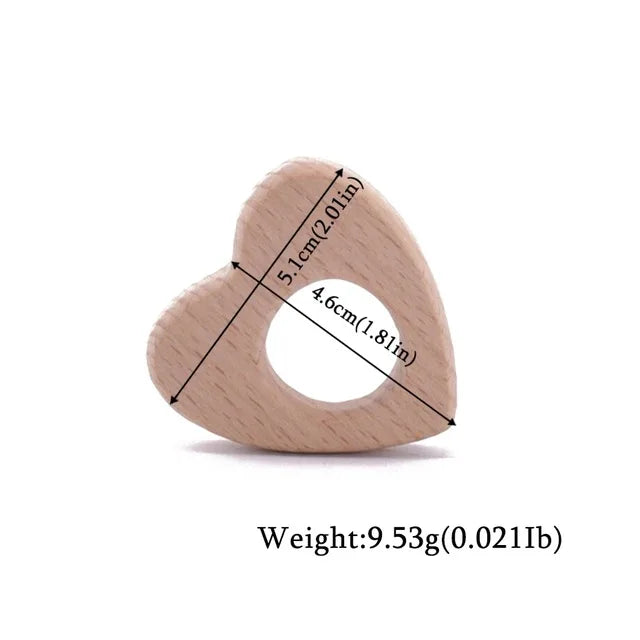10pc Wooden Teether Animals Beech Teething Grasping Wooden Animal Toy Rodent Baby Teether Pendant DIY  Pacifier Chain Kids Goods
