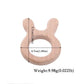 10pc Wooden Teether Animals Beech Teething Grasping Wooden Animal Toy Rodent Baby Teether Pendant DIY  Pacifier Chain Kids Goods