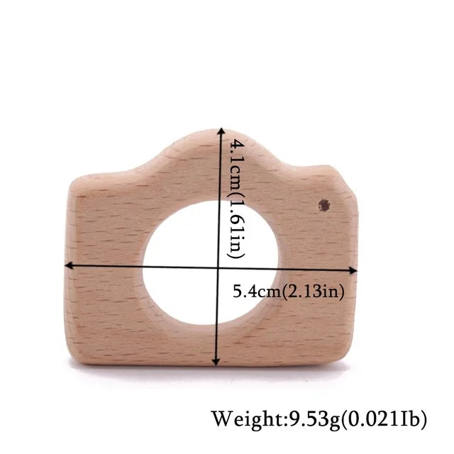 10pc Wooden Teether Animals Beech Teething Grasping Wooden Animal Toy Rodent Baby Teether Pendant DIY  Pacifier Chain Kids Goods