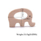 10pc Wooden Teether Animals Beech Teething Grasping Wooden Animal Toy Rodent Baby Teether Pendant DIY  Pacifier Chain Kids Goods