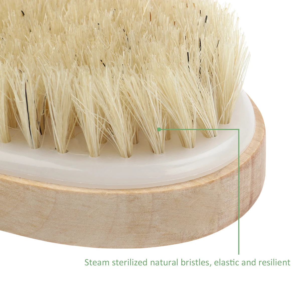 Shower Brush Hot Dry Skin Body Brush Soft Natural Bristle Shower Wooden Bath Shower Bristle Brush SPA Body Without Handle