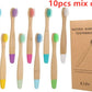 New  Organic Children's Bamboo Toothbrush ten Colors Soft Fibre Bristles Biodegradable Handle Eco Friendly Kids Toothbrushes