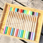 5 or 10 Pcs/Set Environmental Bamboo Fiber Toothbrush For Oral Health Low Carbon Medium Soft Bristle Wood Handle Toothbrush