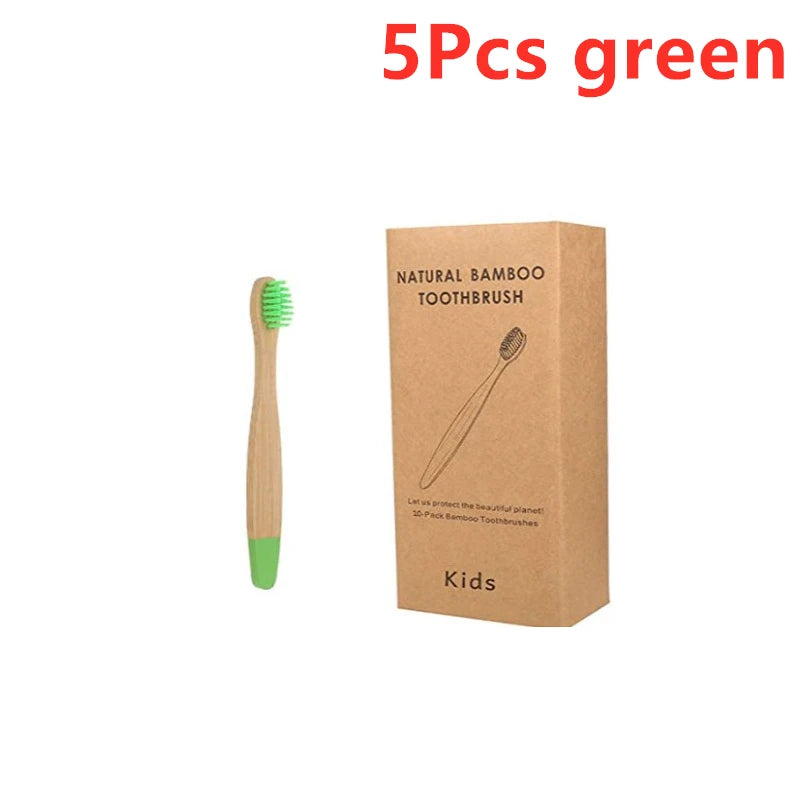 New  Organic Children's Bamboo Toothbrush ten Colors Soft Fibre Bristles Biodegradable Handle Eco Friendly Kids Toothbrushes
