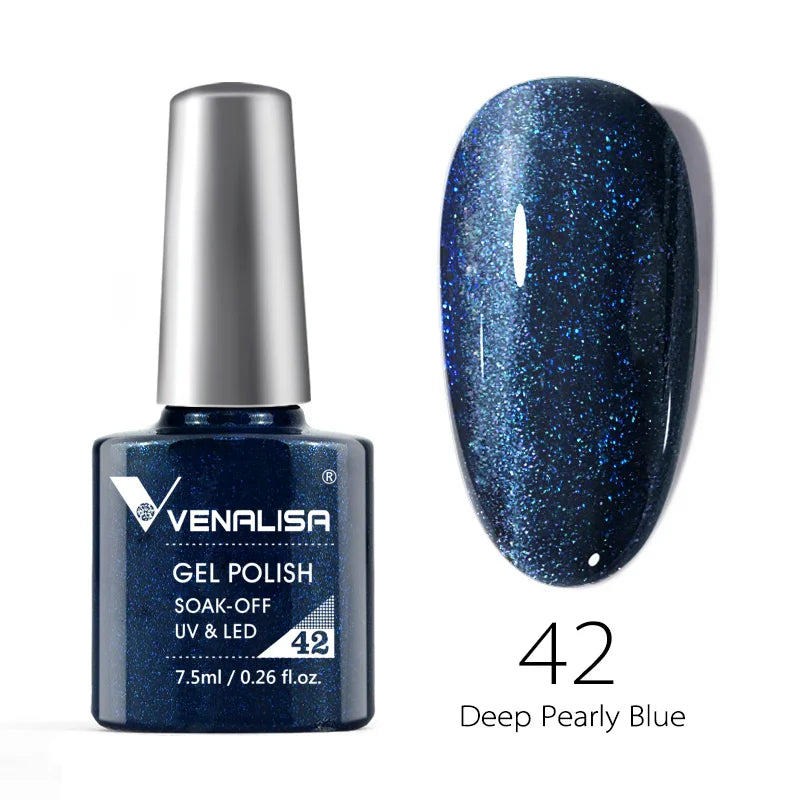 VENALISA Reflective Disco Glitter Full Coverage Super Diamond Sparkle Pigment Gel Nail Polish Soak off UV LED Nail Gel Varnish