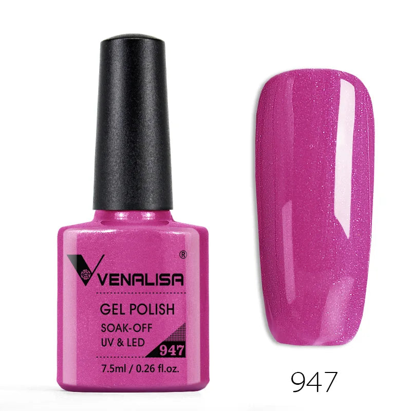 VENALISA Reflective Disco Glitter Full Coverage Super Diamond Sparkle Pigment Gel Nail Polish Soak off UV LED Nail Gel Varnish