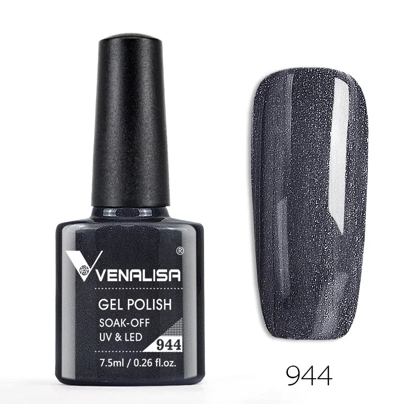 VENALISA Reflective Disco Glitter Full Coverage Super Diamond Sparkle Pigment Gel Nail Polish Soak off UV LED Nail Gel Varnish