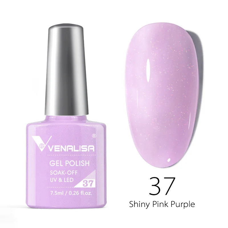 VENALISA Reflective Disco Glitter Full Coverage Super Diamond Sparkle Pigment Gel Nail Polish Soak off UV LED Nail Gel Varnish