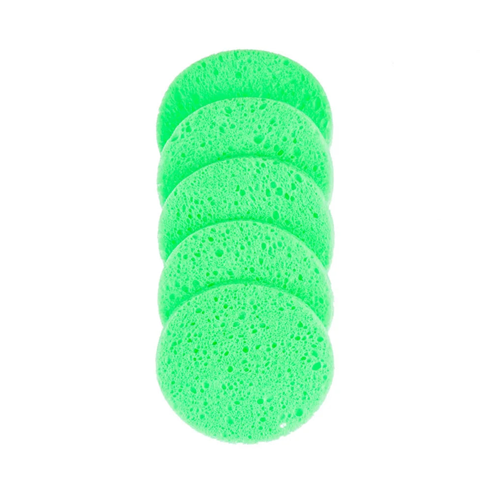 5/10pcs 6/7/8/9cm Face Round Makeup Remover Tool Natural Wood Pulp Sponge Cellulose Compress Cosmetic Puff Facial Cleaning Spong