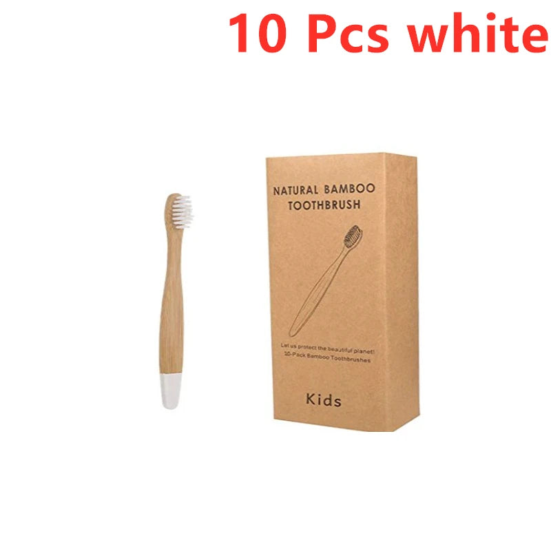 New  Organic Children's Bamboo Toothbrush ten Colors Soft Fibre Bristles Biodegradable Handle Eco Friendly Kids Toothbrushes
