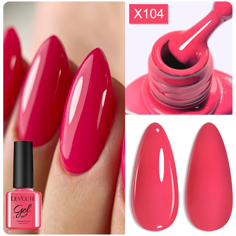 LILYCUTE 7ML Thermal Gel Nail Polish Ultra-thin Temperature Color Changing Gel Polish Semi Permanent UV Gel Nail Art Gel Varnish