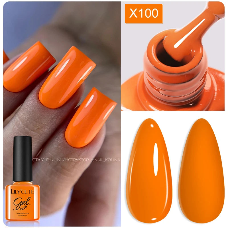 LILYCUTE 7ML Thermal Gel Nail Polish Ultra-thin Temperature Color Changing Gel Polish Semi Permanent UV Gel Nail Art Gel Varnish
