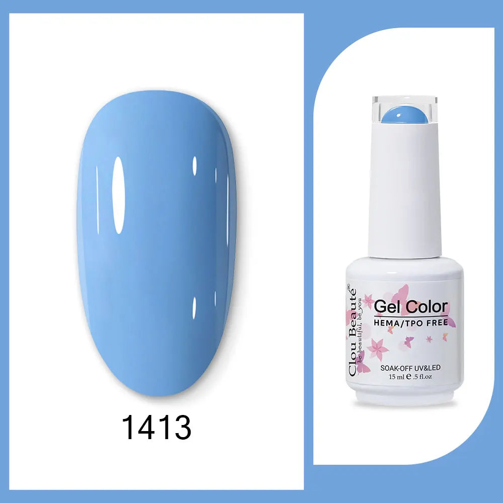 Clou Beaute 15ml HEMA TPO FREE Gel Nail Polish Bright Dark Army Green Gel Lacquer Semi Permanent Art Organic  Nail Gel Varnish