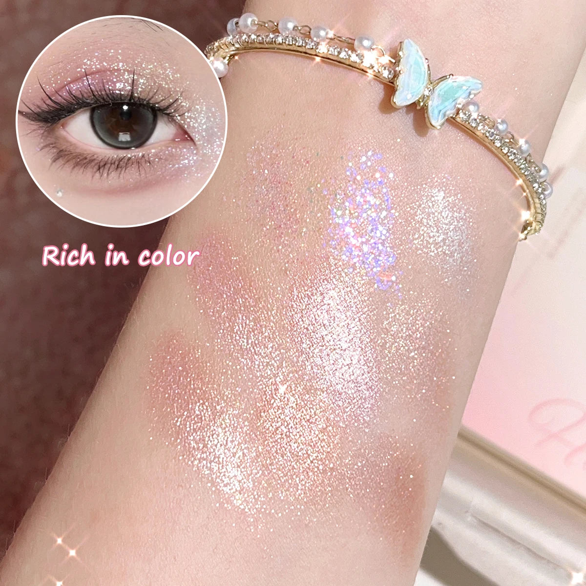 Pearlescent Glitter Eyeshadow Palette