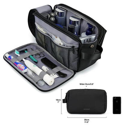 Women's Cosmetic Bag BAGSMART Waterproof Dopp Kit for Travel Lightweight Toiletries Bag for Men Makeup Bag Travel Necessaries