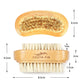 Double Sides Brushes Nail Cleaning Brush with Wooden Handle Natural Bristles Manicure Pedicure Tool Scrubbing Brush