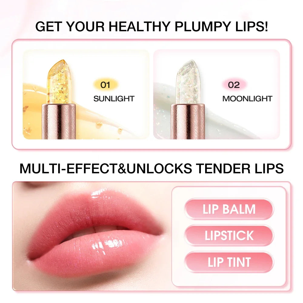 Color Changing Lip Balm Long Lasting Moisturizing Hydrating Repair Lipstick Waterproof Non Sticky Lip Tint Treatment
