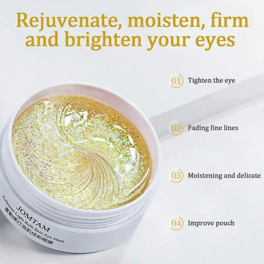 60Pcs Crystal Collagen Eye Mask Anti Dark Circles Eye Bags Removal Moisturizing Firming Eye Gel Mask Beauty Moisturizing Eye Patch