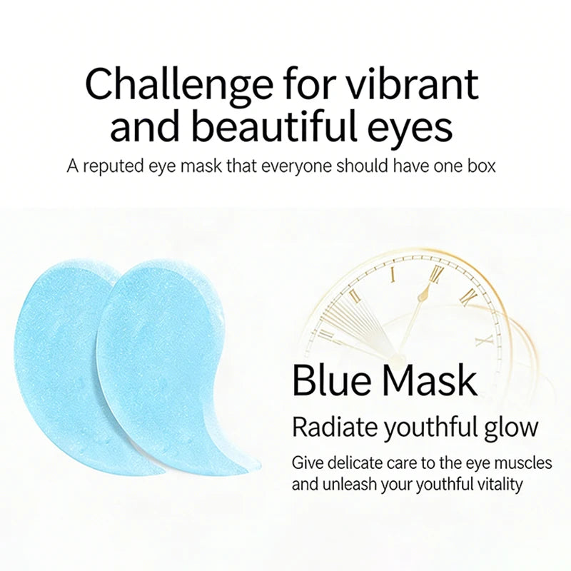 60pcs Hyaluronic Acid Eye Patches Moisturizing Anti Dark Circles Eye Mask Relieve Dry Skin Smooth Fine Lines Anti Aging Eye Care