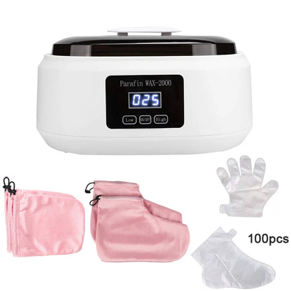 200W Wax Heater Hands Feet Bath Body Hair Removal Digital Timing Melting Wax Bean Therapy Machine Men Women Spa Smooth Skin Care