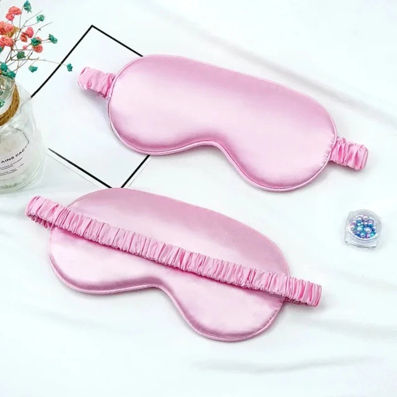 Silk Sleep Mask Soft Eye Masks 100% Blackout Adjustable Strap Zero Eye Pressure Blindfold for Uninterrupted Rest