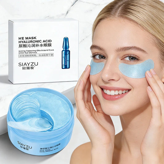 60pcs Hyaluronic Acid Eye Patches Moisturizing Anti Dark Circles Eye Mask Relieve Dry Skin Smooth Fine Lines Anti Aging Eye Care