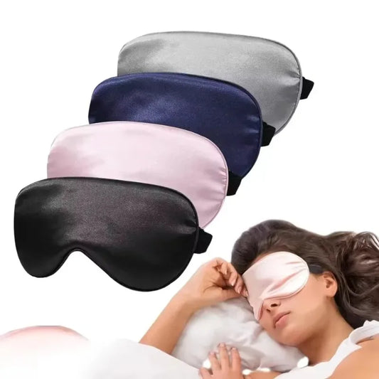 Silk Sleep Mask Soft Eye Masks 100% Blackout Adjustable Strap Zero Eye Pressure Blindfold for Uninterrupted Rest