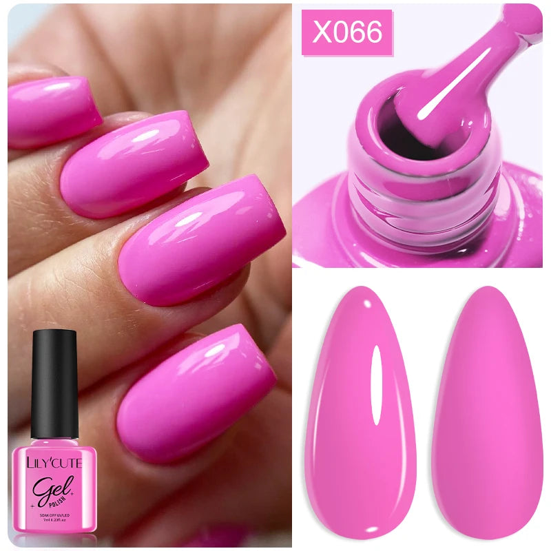 LILYCUTE 7ML Thermal Gel Nail Polish Ultra-thin Temperature Color Changing Gel Polish Semi Permanent UV Gel Nail Art Gel Varnish