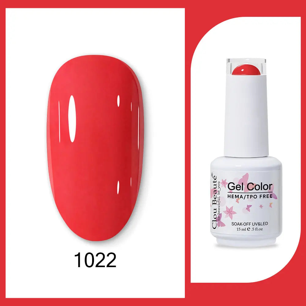 Clou Beaute 15ml HEMA TPO FREE Gel Nail Polish Bright Dark Army Green Gel Lacquer Semi Permanent Art Organic  Nail Gel Varnish