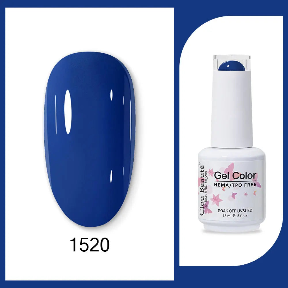 Clou Beaute 15ml HEMA TPO FREE Gel Nail Polish Bright Dark Army Green Gel Lacquer Semi Permanent Art Organic  Nail Gel Varnish