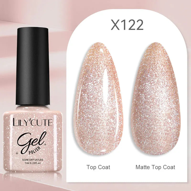 LILYCUTE 7ML Thermal Gel Nail Polish Ultra-thin Temperature Color Changing Gel Polish Semi Permanent UV Gel Nail Art Gel Varnish