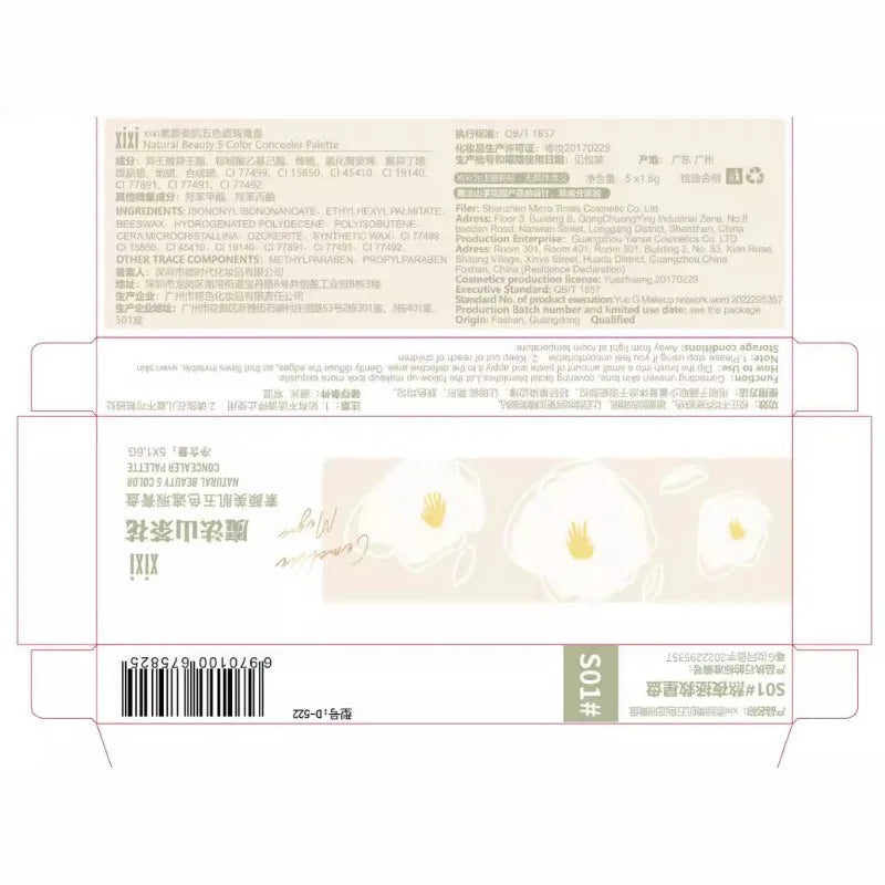 Five-Color Correcting Concealer Palette
