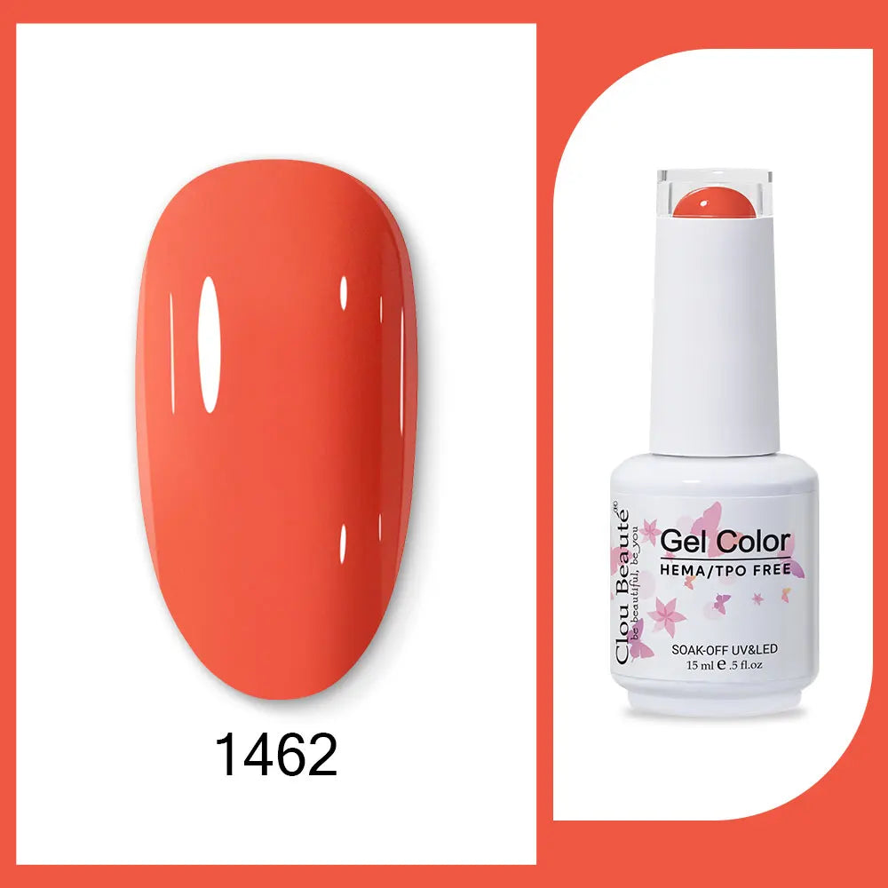 Clou Beaute 15ml HEMA TPO FREE Gel Nail Polish Bright Dark Army Green Gel Lacquer Semi Permanent Art Organic  Nail Gel Varnish