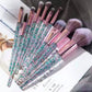 Ten Piece Makeup Brushes