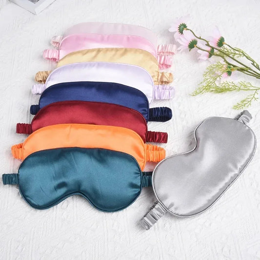 Silk Sleep Mask Soft Eye Masks 100% Blackout Adjustable Strap Zero Eye Pressure Blindfold for Uninterrupted Rest