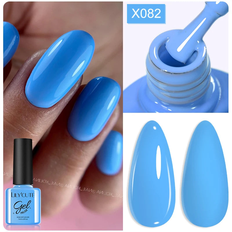 LILYCUTE 7ML Thermal Gel Nail Polish Ultra-thin Temperature Color Changing Gel Polish Semi Permanent UV Gel Nail Art Gel Varnish