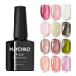 MAYCHAO Transparent Jelly Gel Nail Polish SemiPermanent Polish Soak Off UV LED Gel Art Nail Varnish Nude Collection 7.3ml DIY